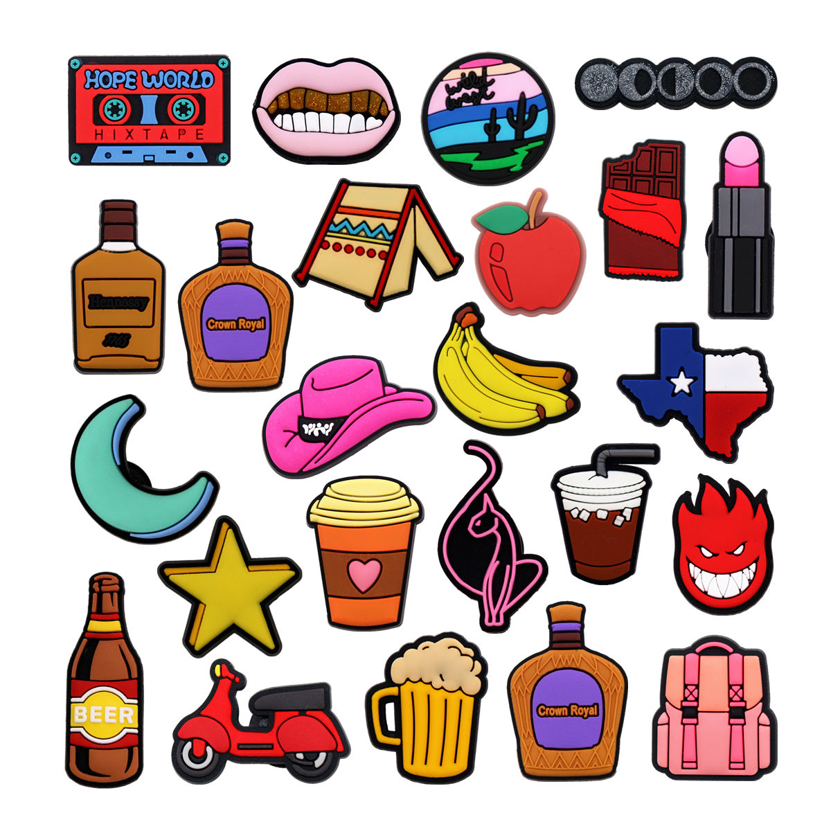Wine X Beer - 1 Pcs Novelty Shoe Charms Accessories