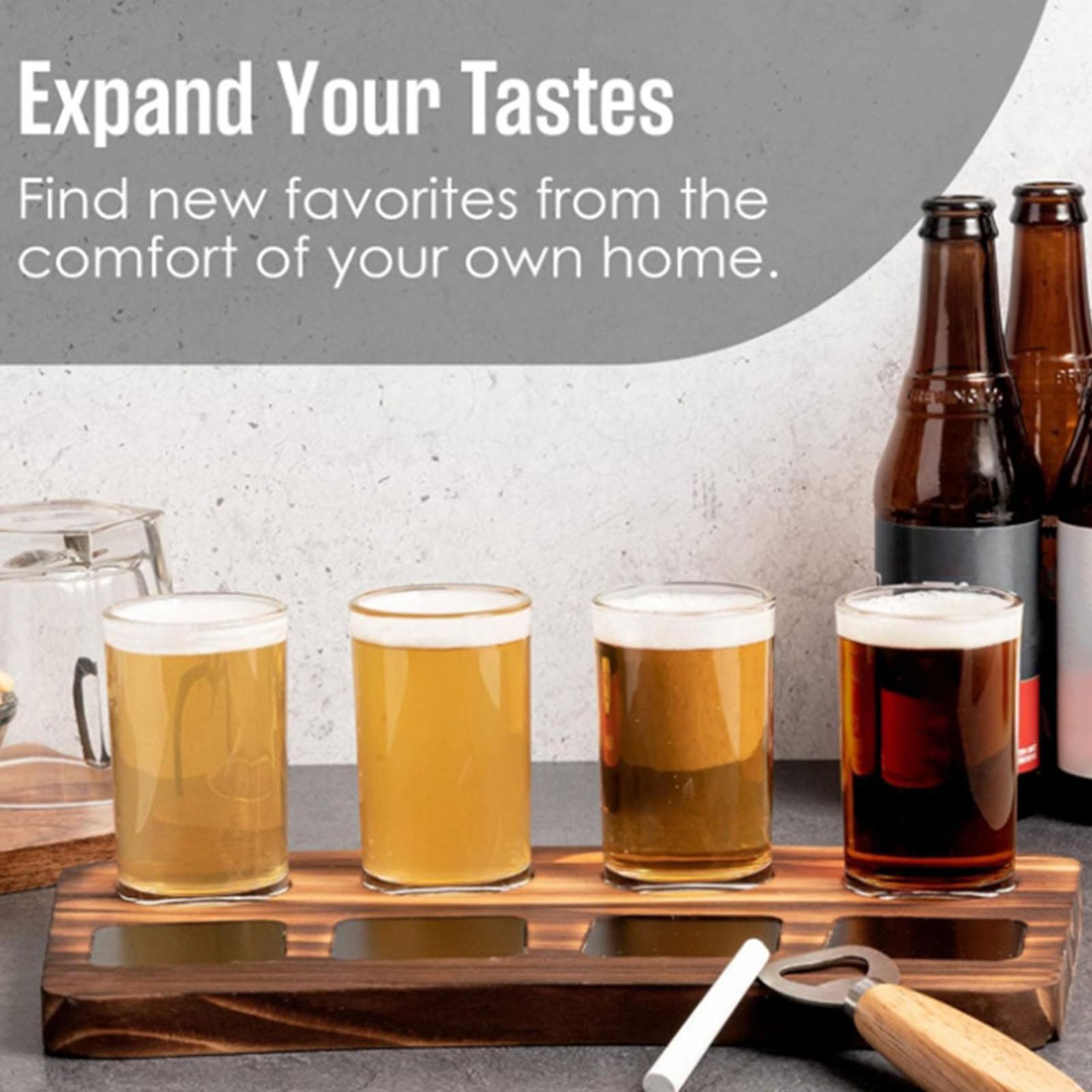 Wine Beer Tasting - Multipurpose Wooden Beer Tasting Flight Serving