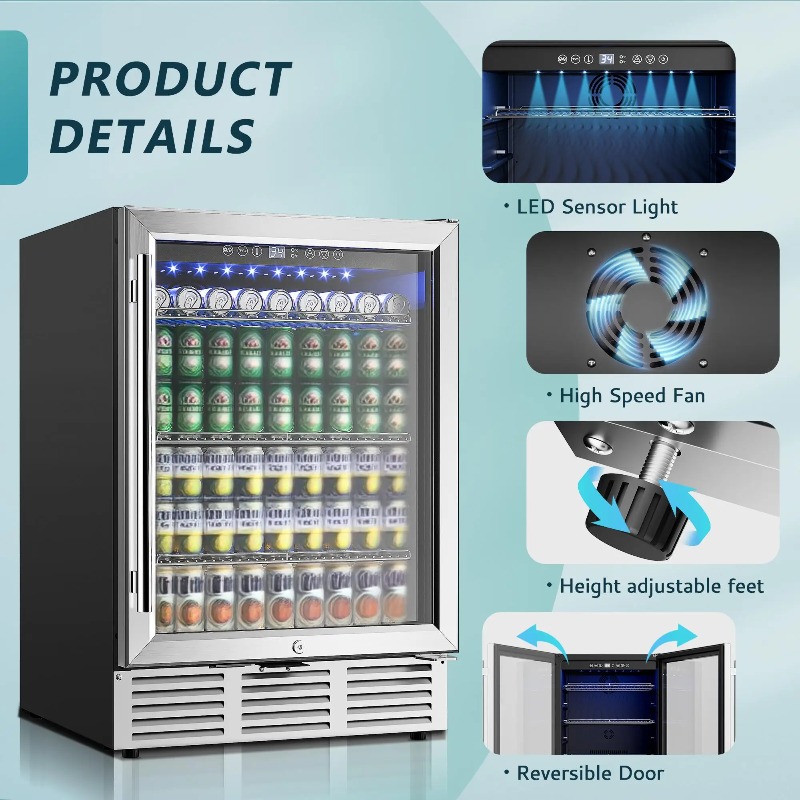 Beverage Refrigerator 24Inch 1 - Wine And Beer Undercounter Fridge review and price