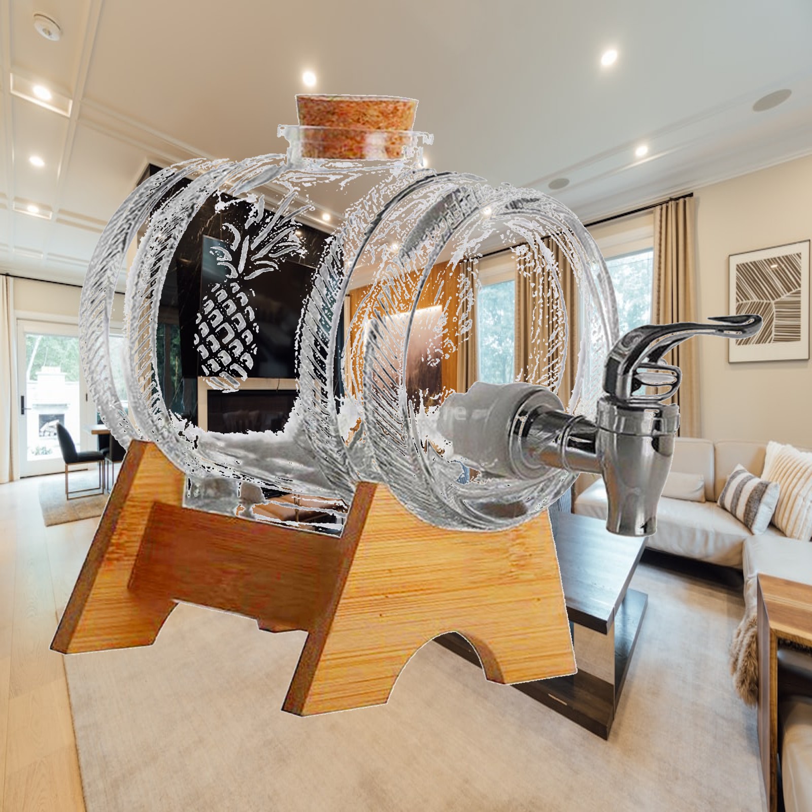 Premium Glass Barrel Dispenser - Wine Beer Spirits review and price
