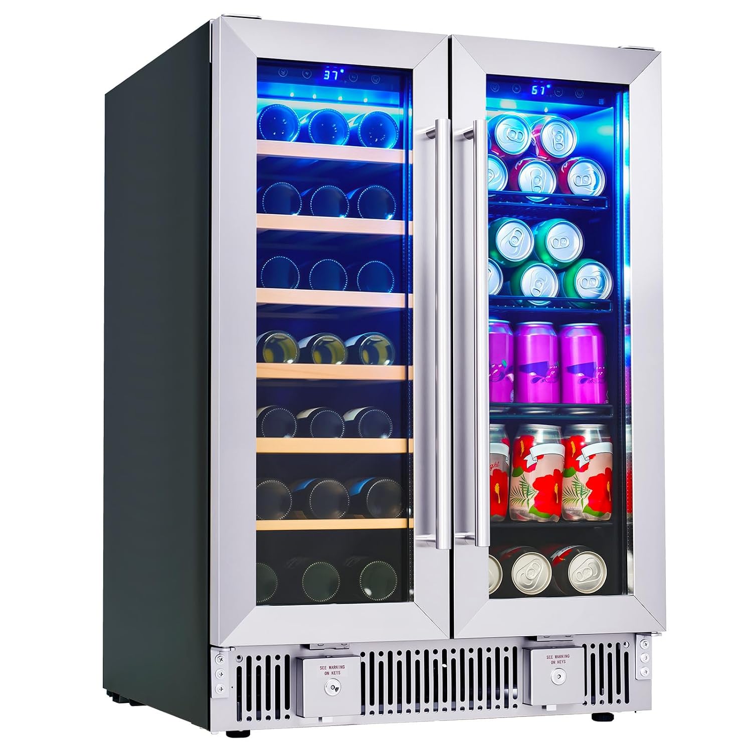 Beverage Refrigerator, 24-Inch - Wine And Beer Undercounter Fridge review and price