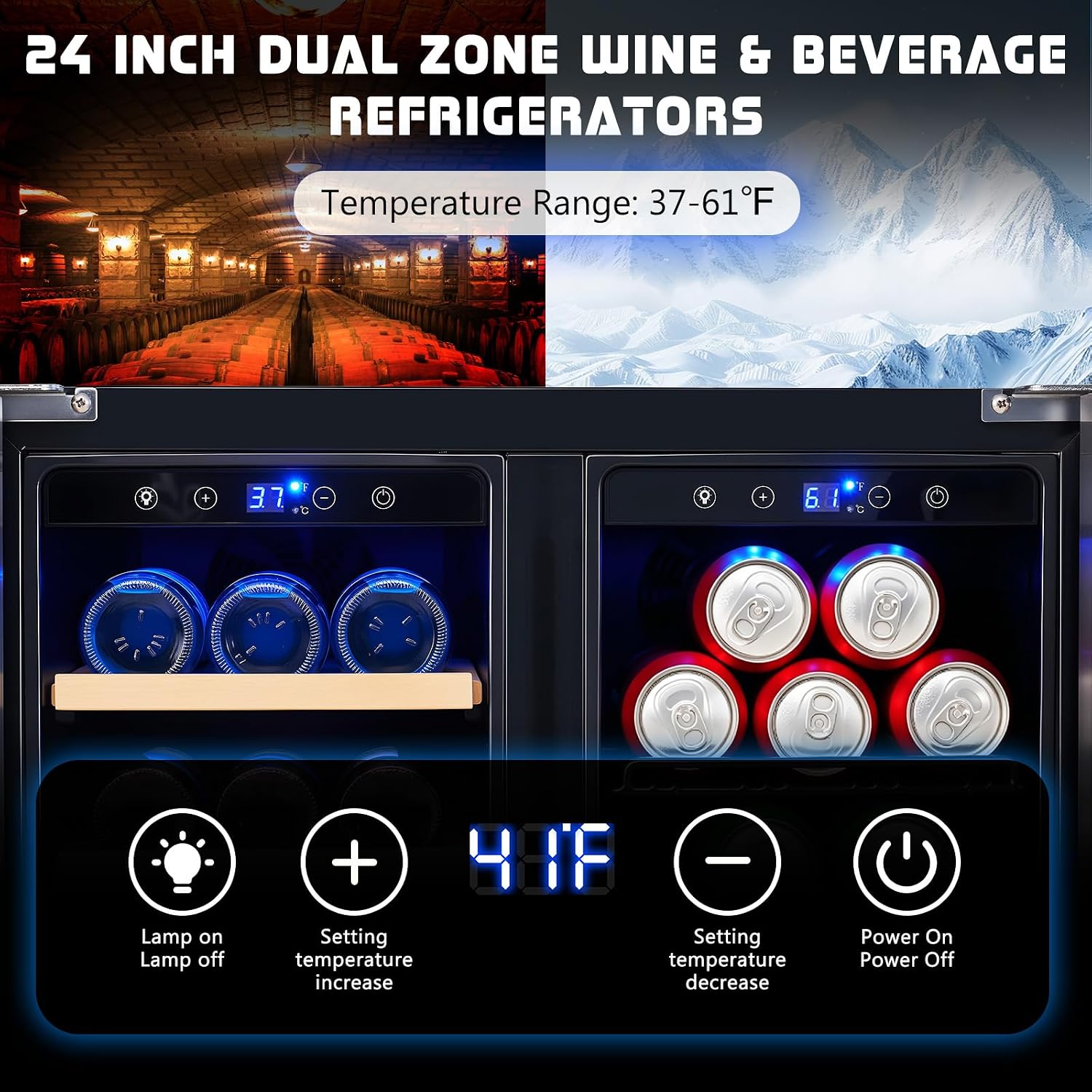Beverage Refrigerator, 24-Inch - Wine And Beer Undercounter Fridge review and price