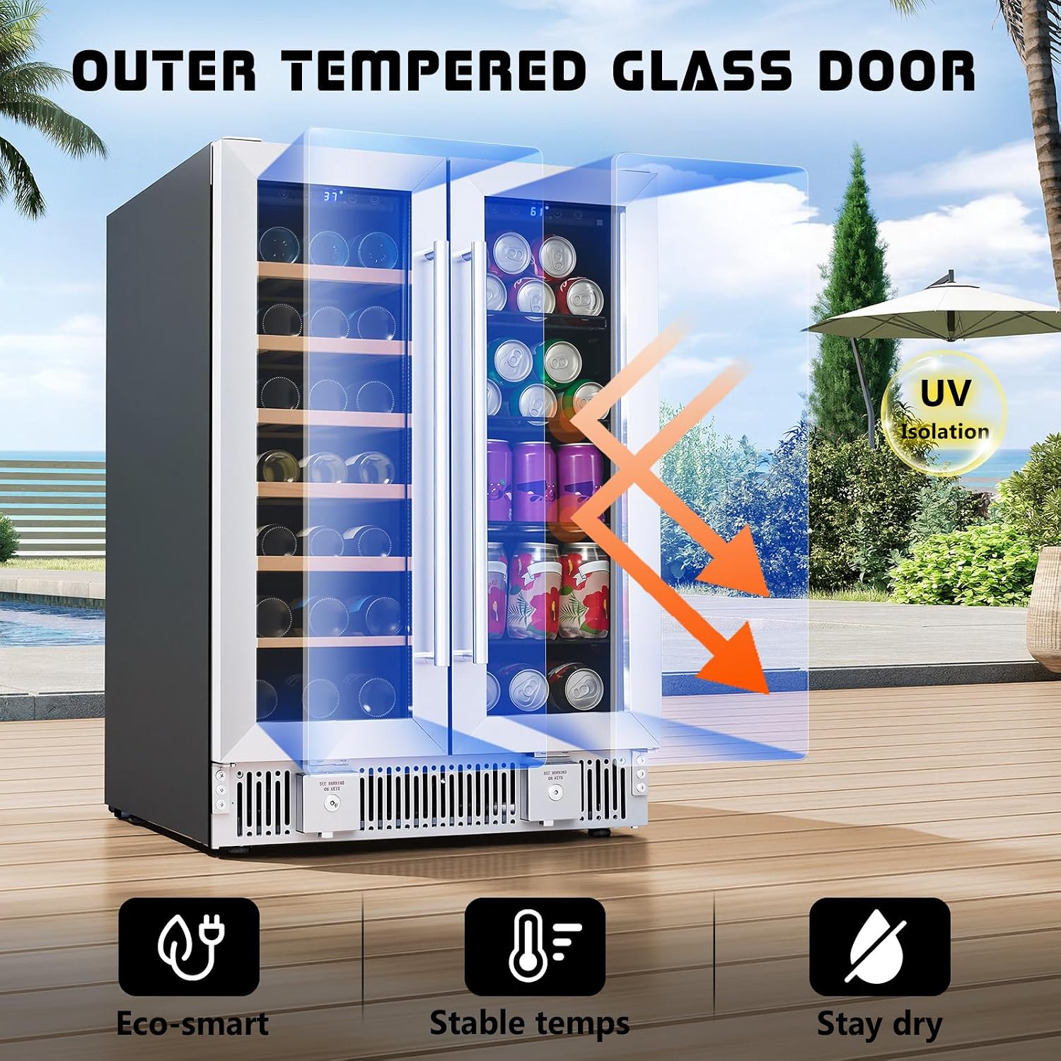 Beverage Refrigerator, 24-Inch - Wine And Beer Undercounter Fridge review and price