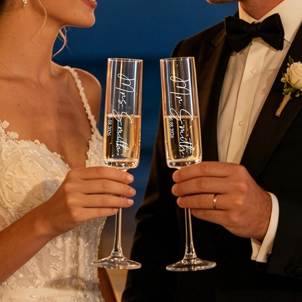 Custom Wedding Champagne Flute - Champagne Flute Pair review and price