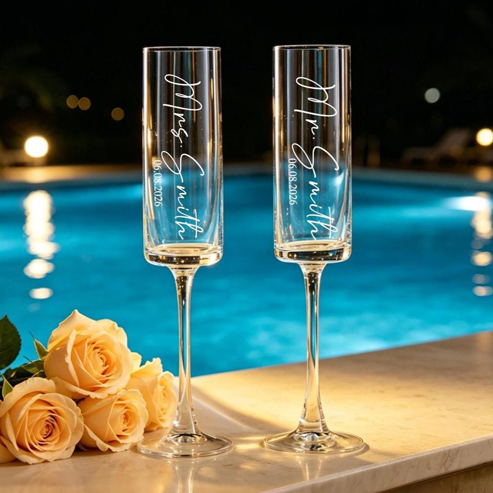 Custom Wedding Champagne Flute - Champagne Flute Pair review and price