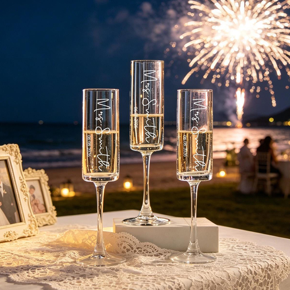 Custom Wedding Champagne Flute - Champagne Flute Pair review and price