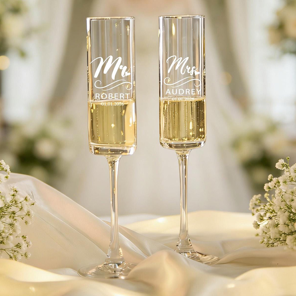 Custom Wedding Wine Champagne  - Champagne Flute Pair review and price