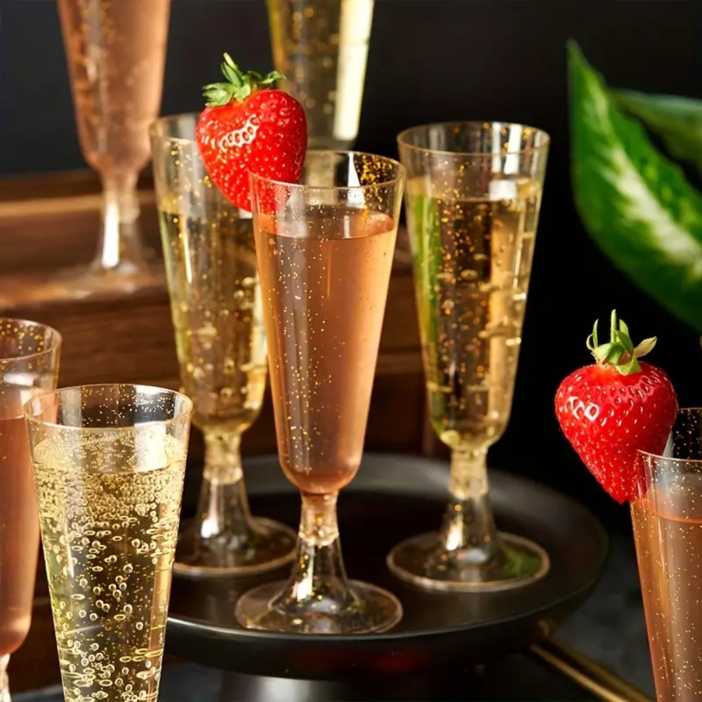 10pcs Clear Plastic Champagne  - Champagne Flute Pair review and price