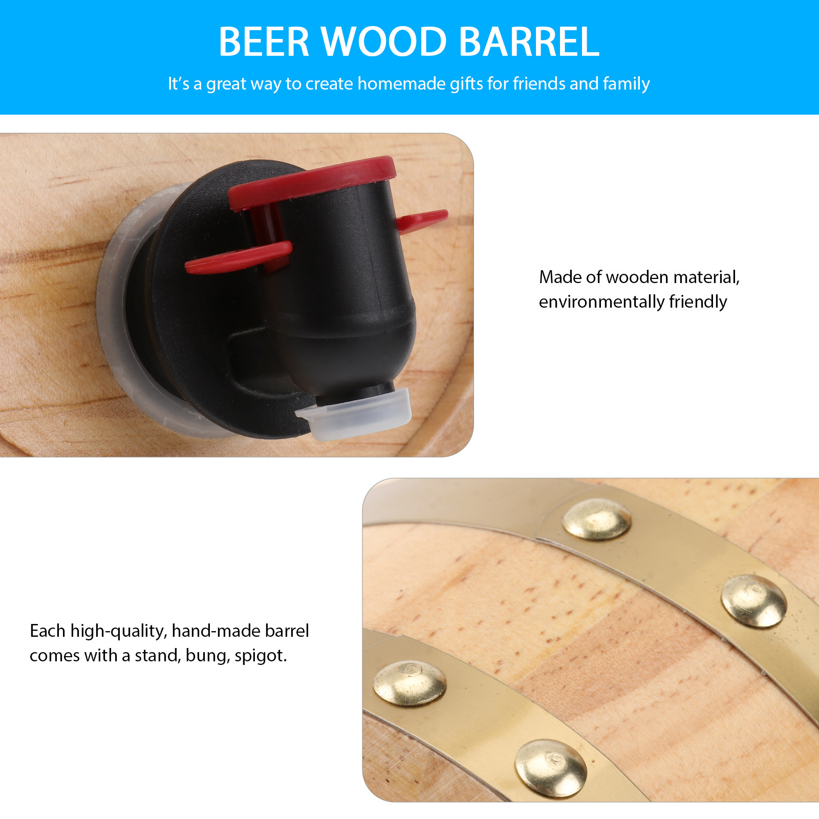 1Pcs Handcrafted Oak Wine Barr - Wine Beer Spirits review and price