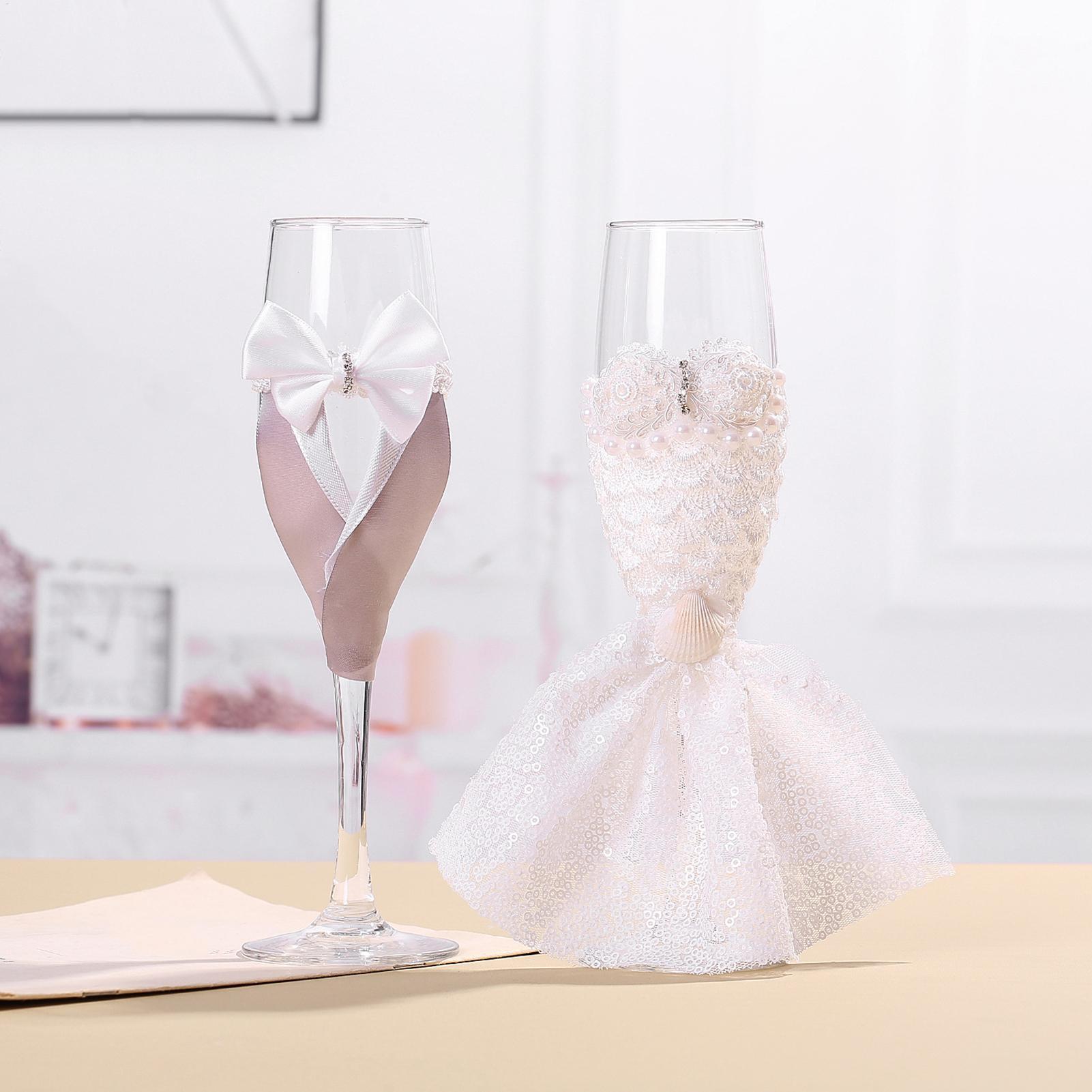 Bride And Groom Glasses 1 Pair - Champagne Flute Pair review and price