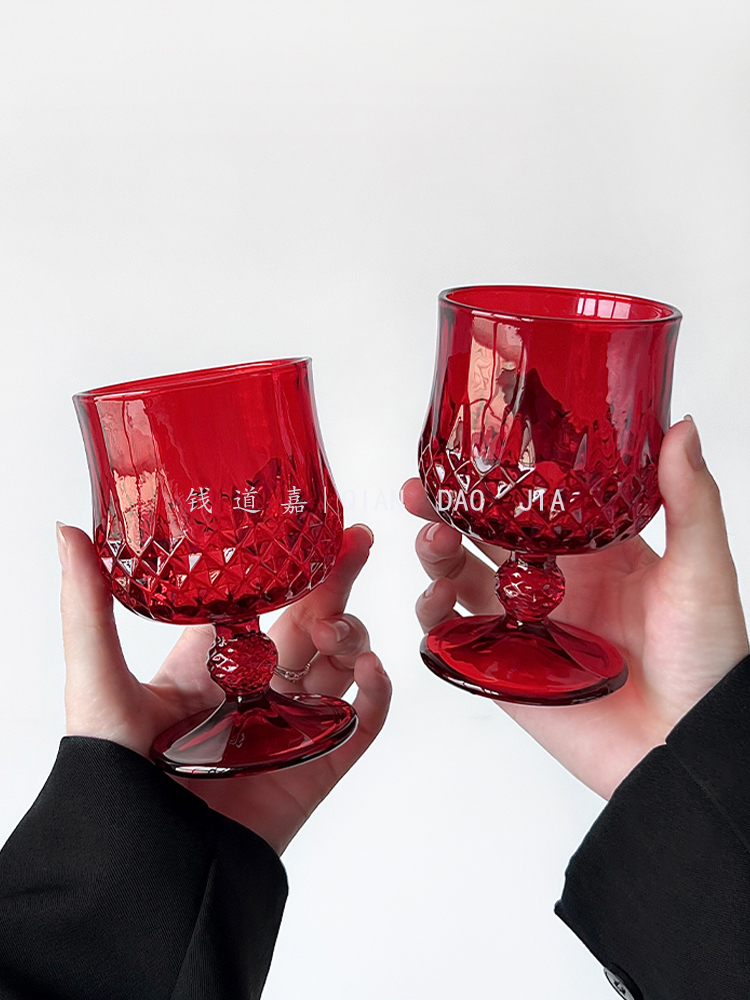 Vintage red ins style embossed - Wine Beer Foot review and price