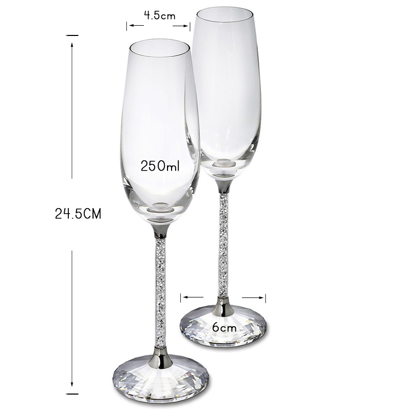 Creative Wedding Wine Glass cu - Champagne Flute Pair review and price