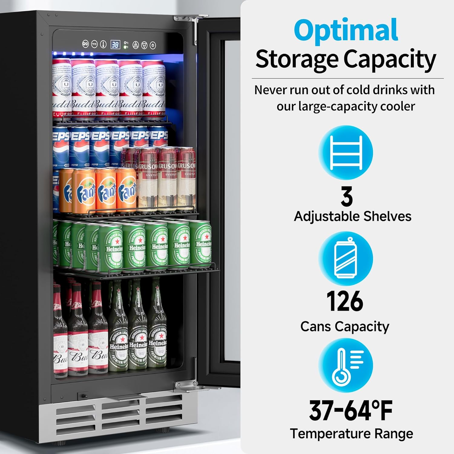 15 Inch Under Counter Beverage - Wine And Beer Undercounter Fridge review and price