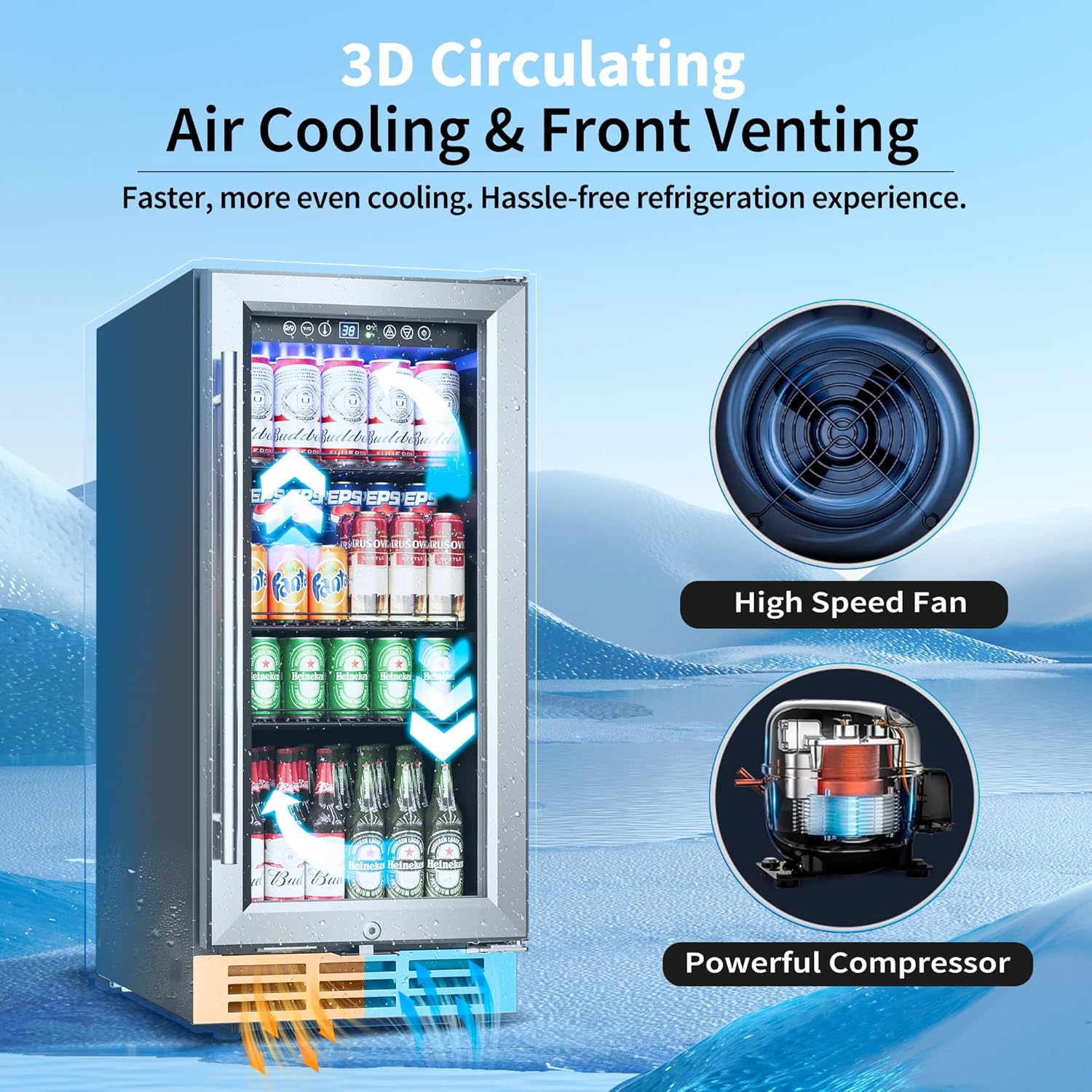 15 Inch Under Counter Beverage - Wine And Beer Undercounter Fridge review and price